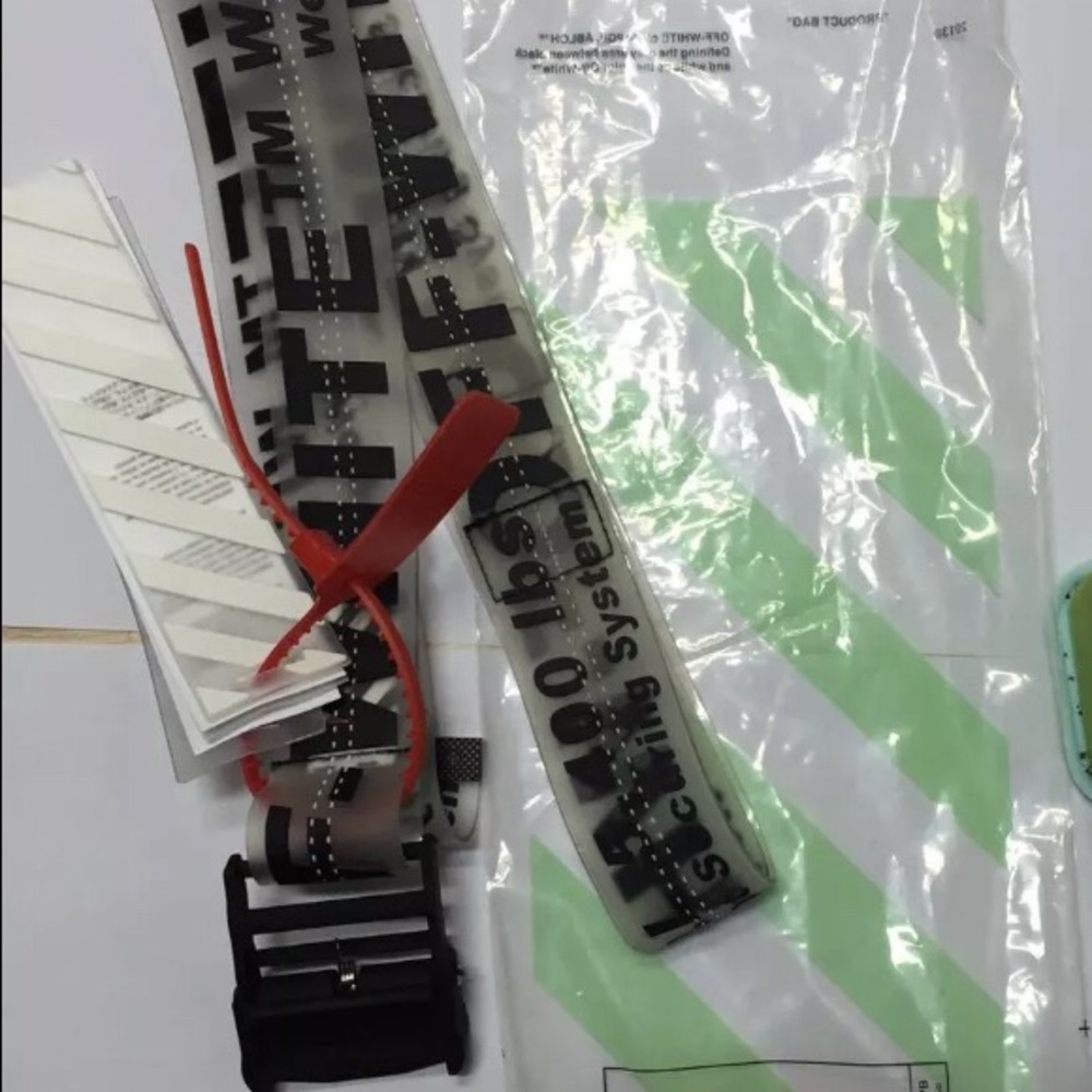 Off White Transparent Belt